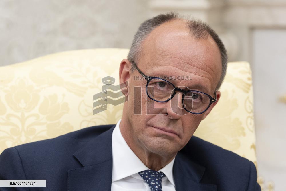 President Donald J Trump meets with Chancellor of Germany Friedrich Merz