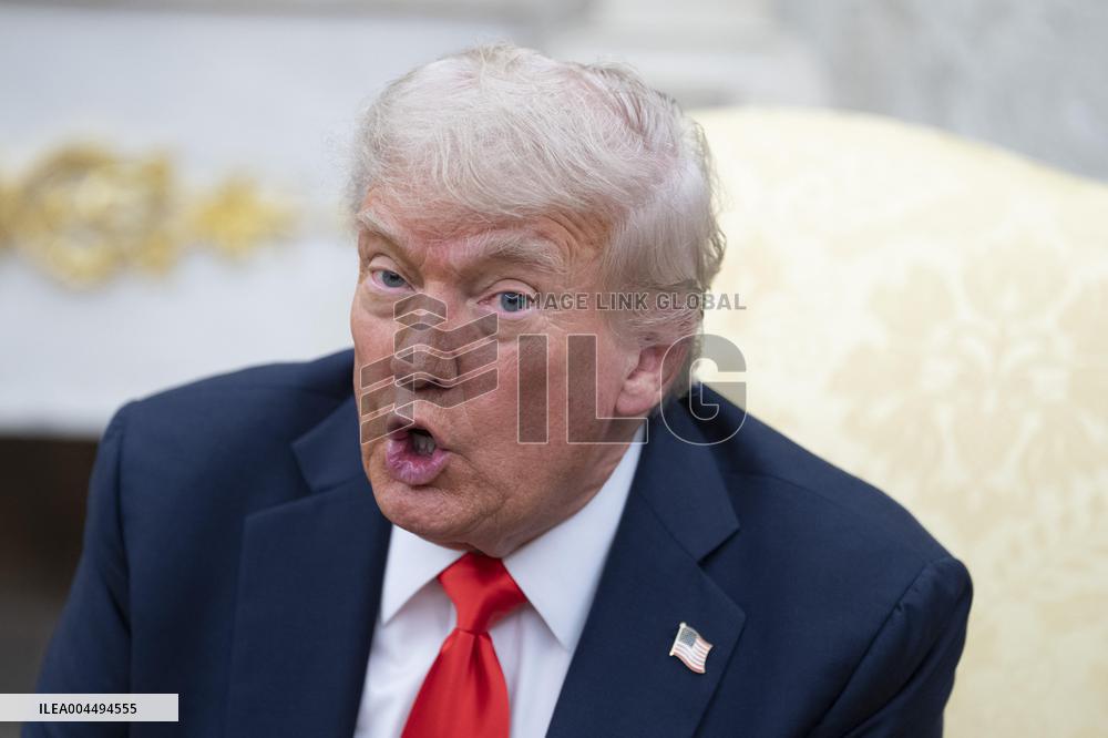 President Donald J Trump meets with Chancellor of Germany Friedrich Merz