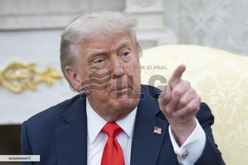 President Donald J Trump meets with Chancellor of Germany Friedrich Merz