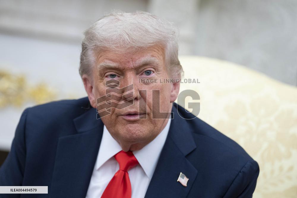 President Donald J Trump meets with Chancellor of Germany Friedrich Merz