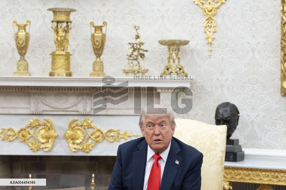 President Donald J Trump meets with Chancellor of Germany Friedrich Merz