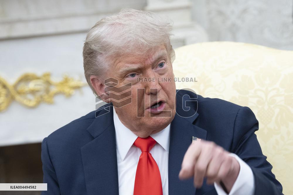 President Donald J Trump meets with Chancellor of Germany Friedrich Merz