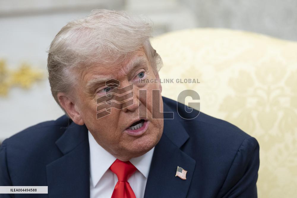 President Donald J Trump meets with Chancellor of Germany Friedrich Merz