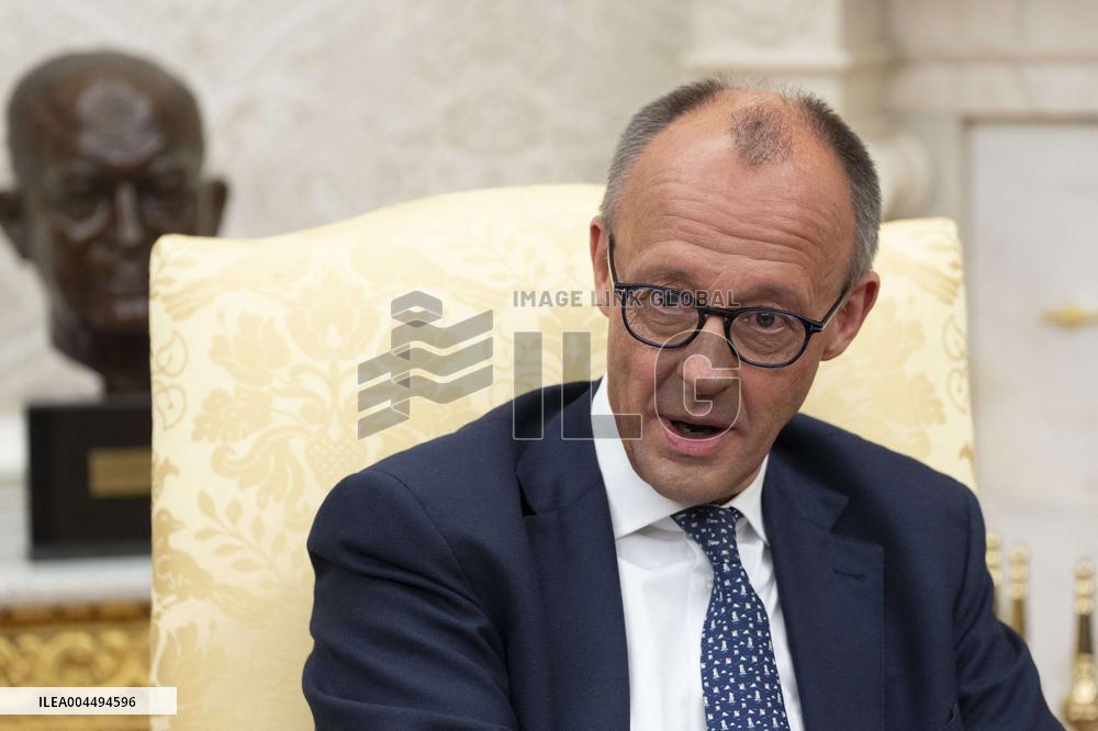 President Donald J Trump meets with Chancellor of Germany Friedrich Merz