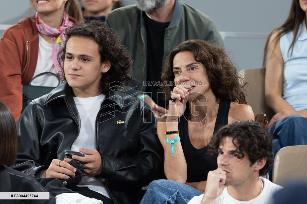 2025 French Open - Celebrities In Stand Day 12 NB