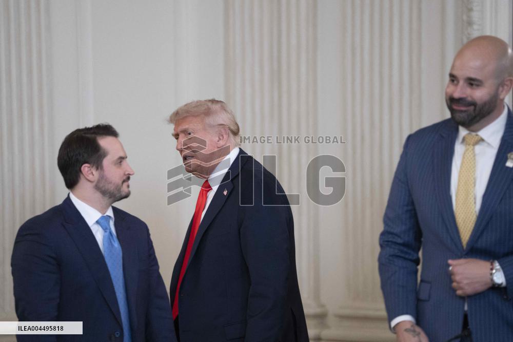 President Donald J Trump participates in a Roundtable Discussion with members of the Fraternal Order of Police