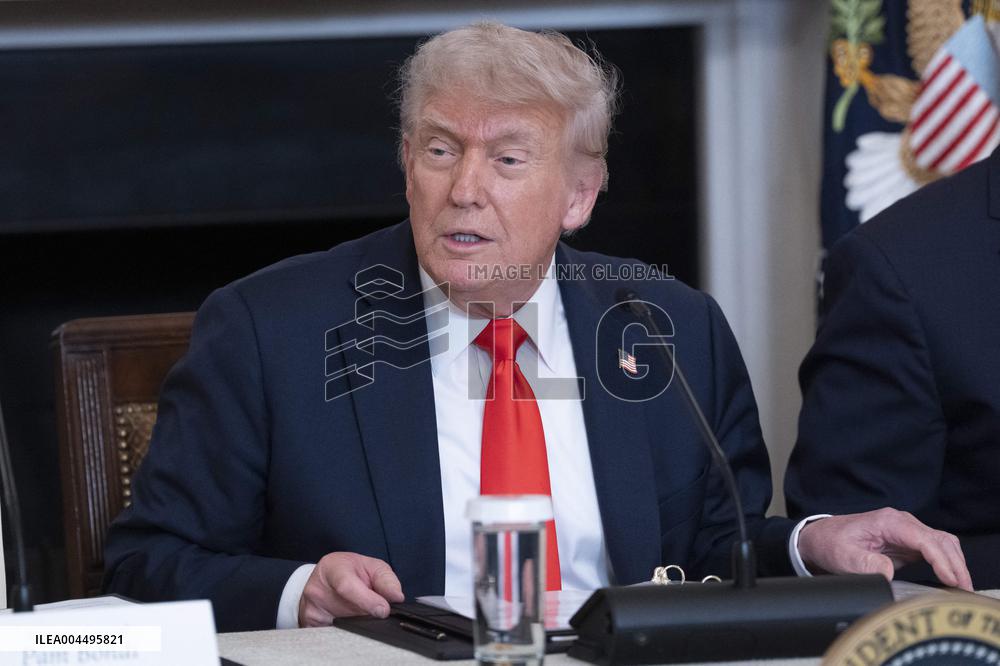 President Donald J Trump participates in a Roundtable Discussion with members of the Fraternal Order of Police