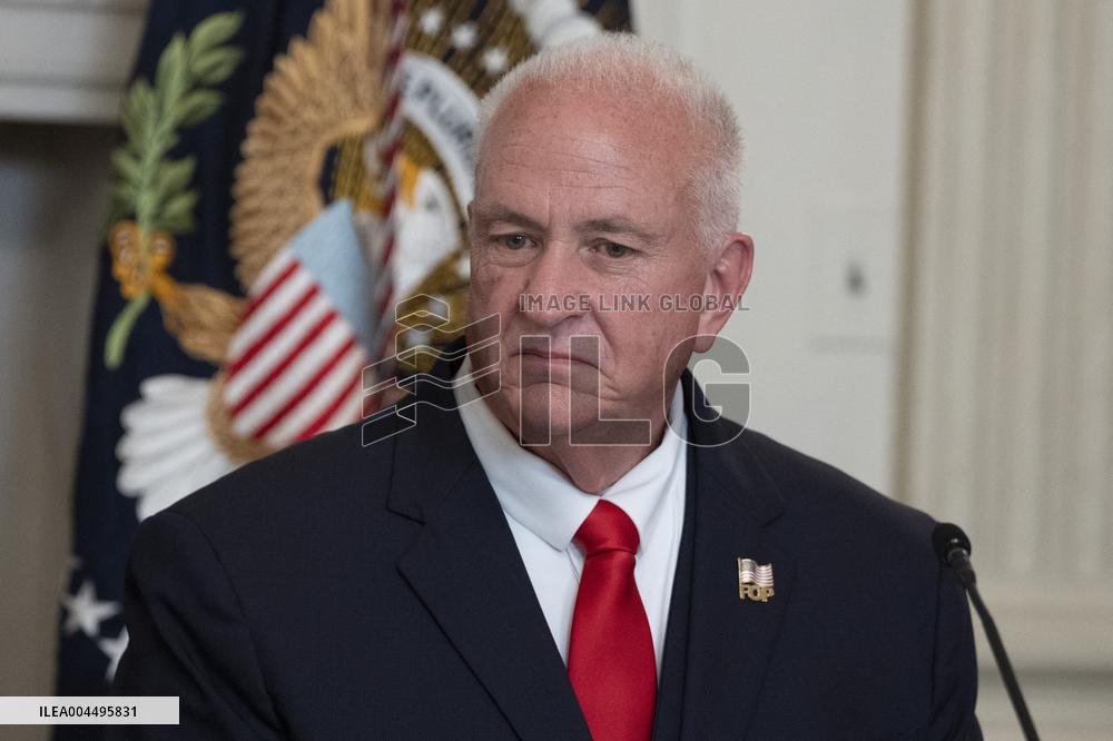 President Donald J Trump participates in a Roundtable Discussion with members of the Fraternal Order of Police