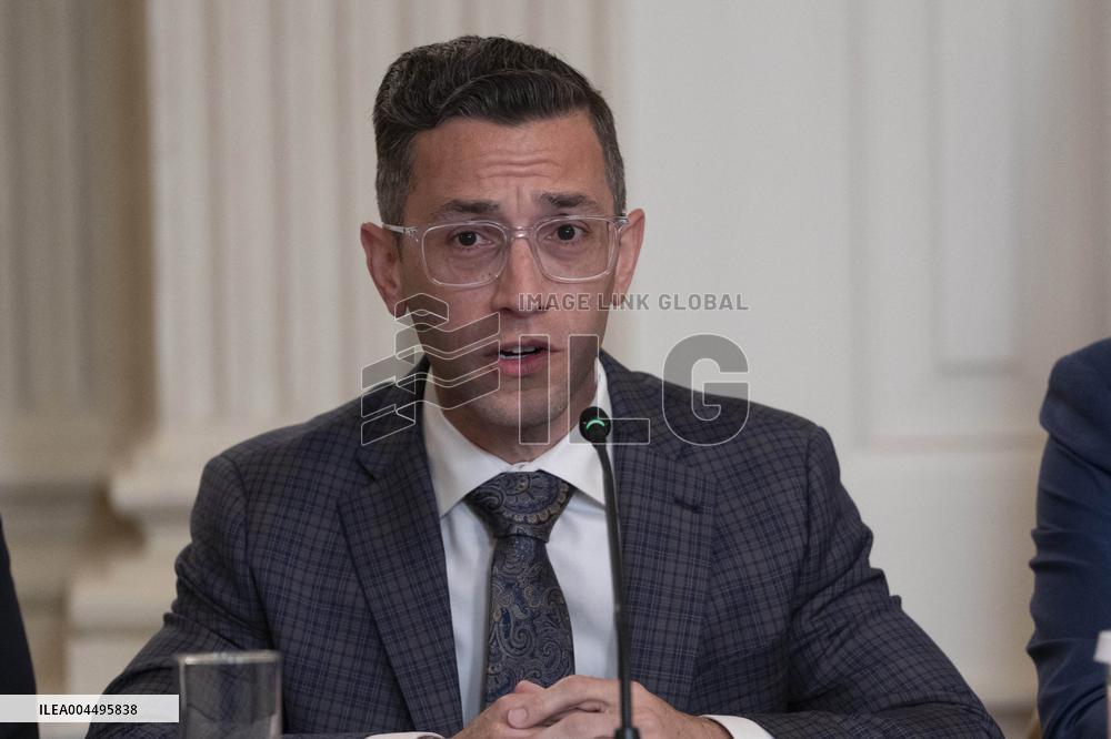 President Donald J Trump participates in a Roundtable Discussion with members of the Fraternal Order of Police