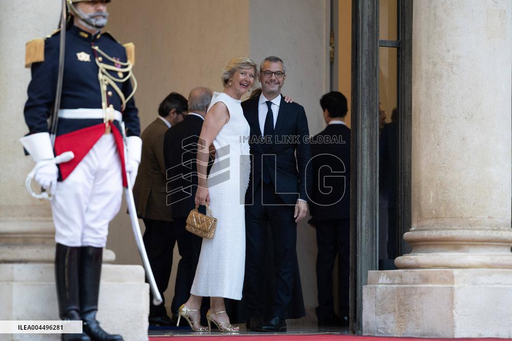 State diner with Brazilian President at the Elysee - Paris