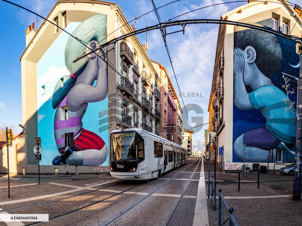 Illustration - The Alps in Summer