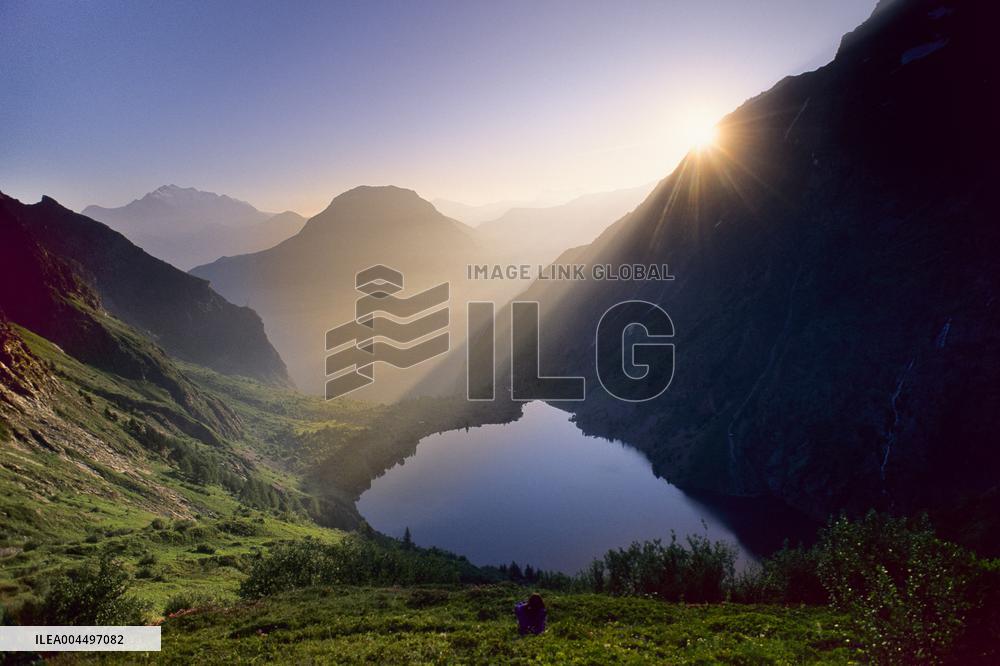 Illustration - The Alps in Summer