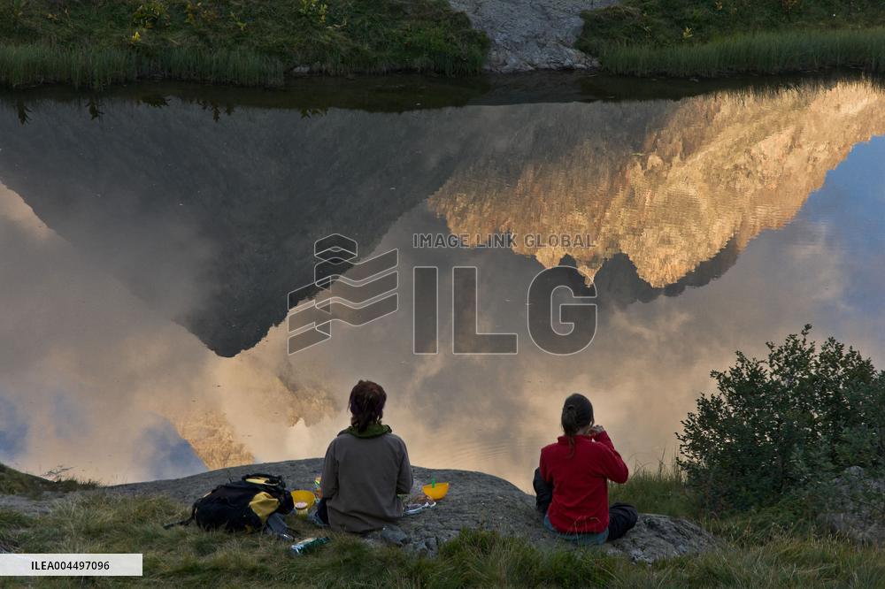 Illustration - The Alps in Summer