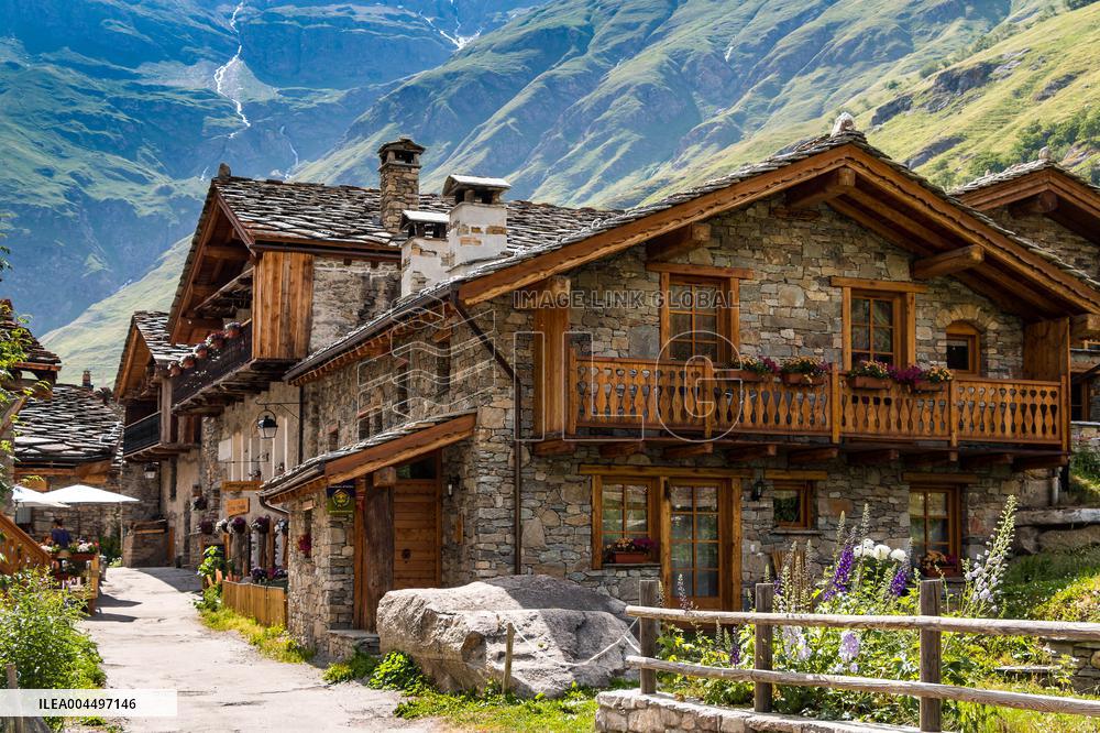 Illustration - The Alps in Summer