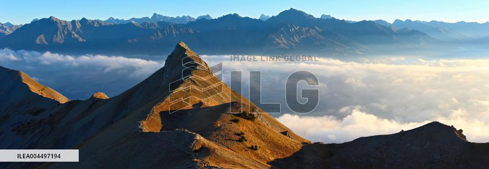 Illustration - The Alps in Summer