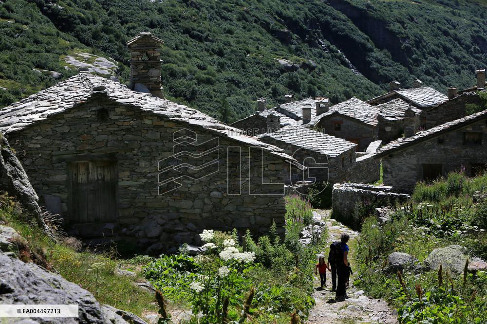 Illustration - The Alps in Summer