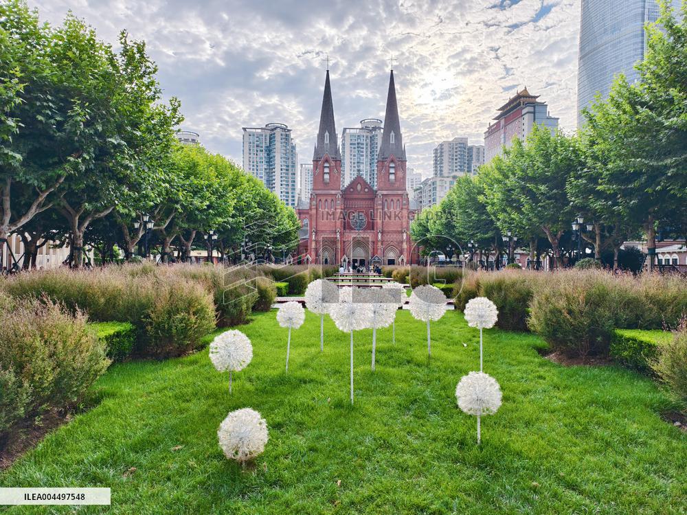 Xujiahui Catholic Church Square in Shanghai