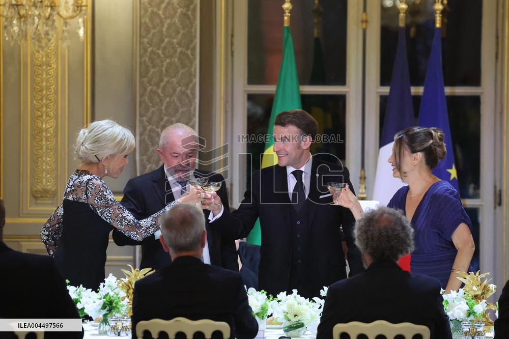 Macron Hosts Lula da Silva at Elysée Palace for State Banquet - Paris