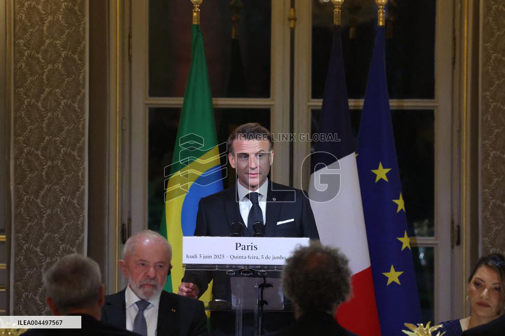Macron Hosts Lula da Silva at Elysée Palace for State Banquet - Paris