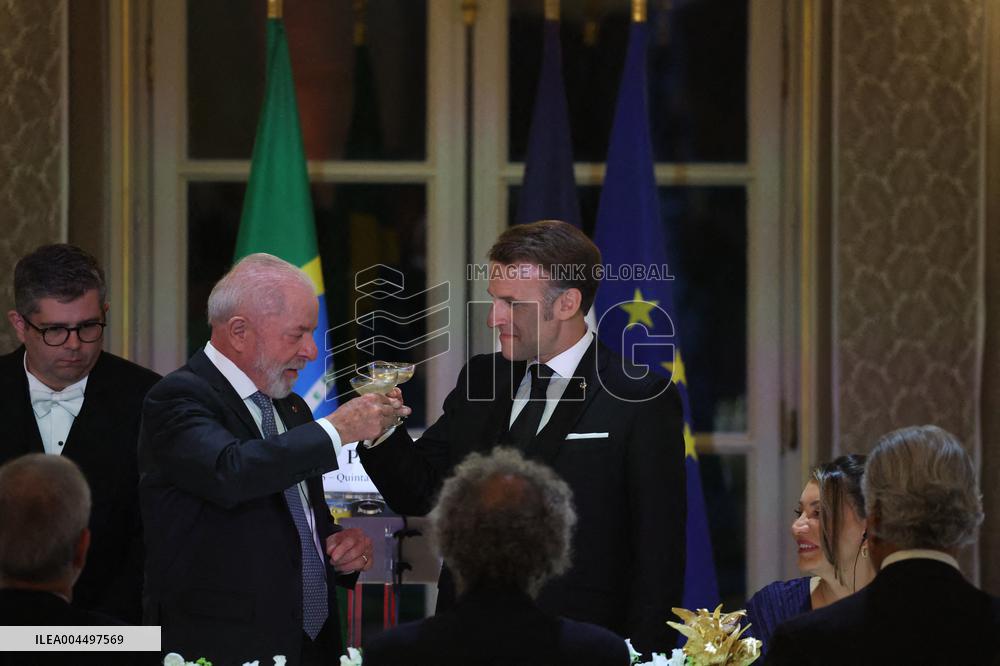 Macron Hosts Lula da Silva at Elysée Palace for State Banquet - Paris