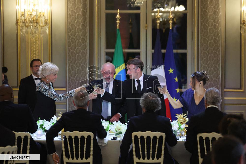 Macron Hosts Lula da Silva at Elysée Palace for State Banquet - Paris