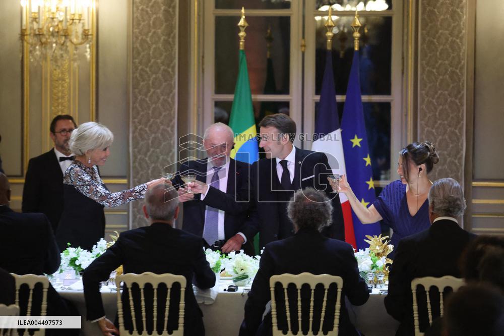 Macron Hosts Lula da Silva at Elysée Palace for State Banquet - Paris