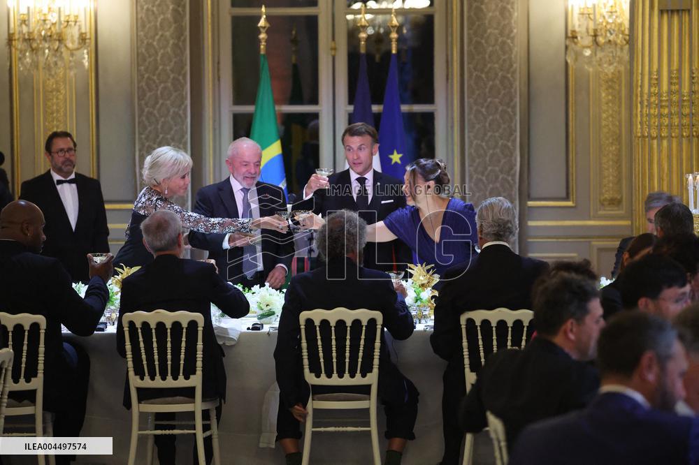 Macron Hosts Lula da Silva at Elysée Palace for State Banquet - Paris