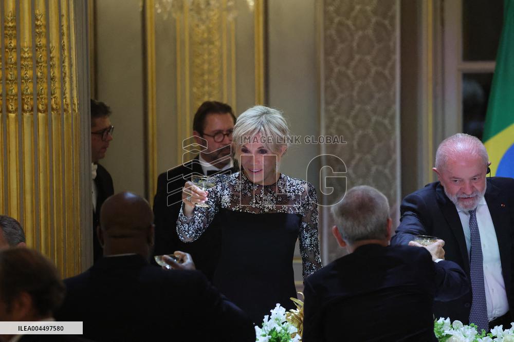 Macron Hosts Lula da Silva at Elysée Palace for State Banquet - Paris