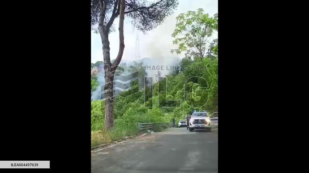 Italy: Fire Breaks Out on Monte Mario Hill, Prompting Road Closures in Rome