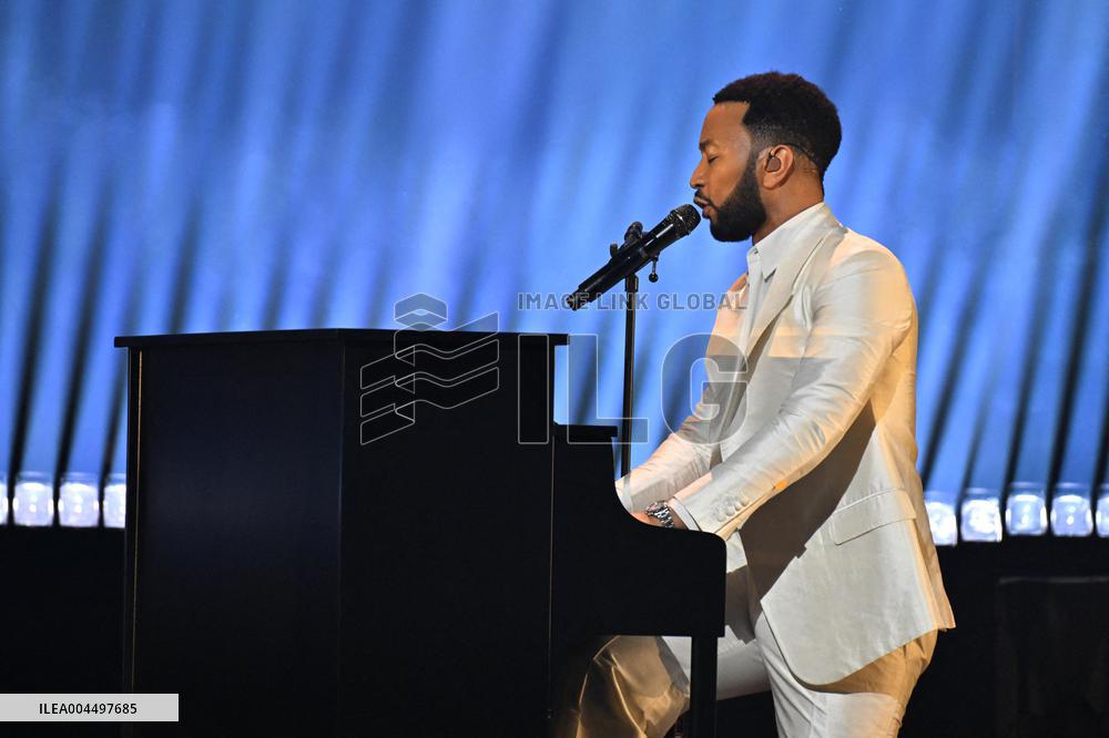 John Legend Performs At The Adidas Arena - Paris