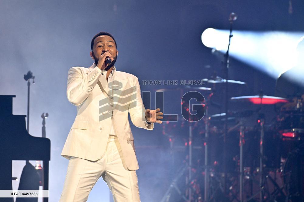 John Legend Performs At The Adidas Arena - Paris