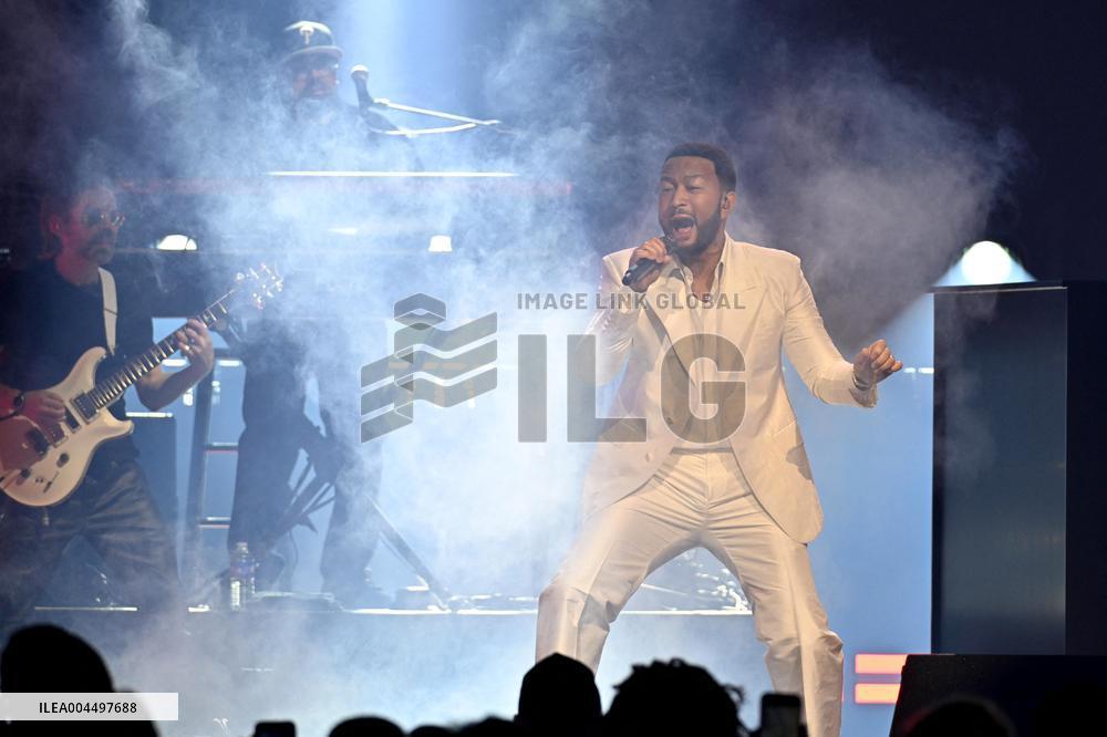 John Legend Performs At The Adidas Arena - Paris