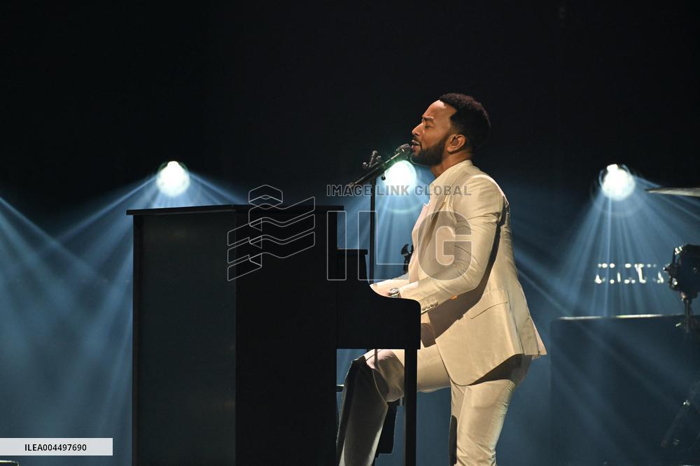 John Legend Performs At The Adidas Arena - Paris