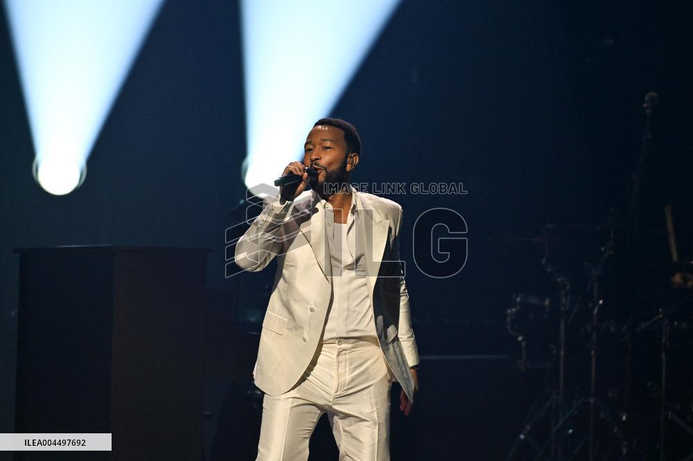 John Legend Performs At The Adidas Arena - Paris
