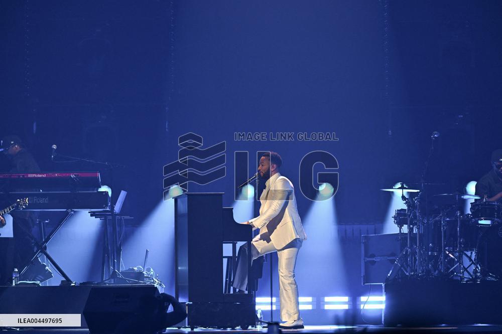 John Legend Performs At The Adidas Arena - Paris