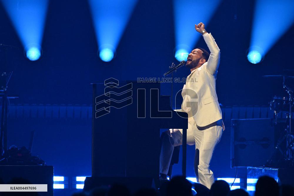 John Legend Performs At The Adidas Arena - Paris
