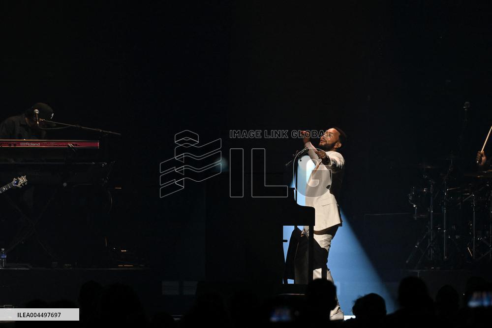 John Legend Performs At The Adidas Arena - Paris