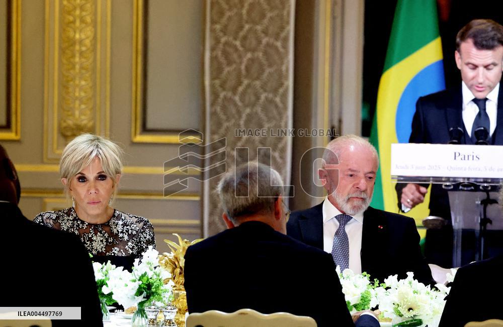 Macron Hosts Lula da Silva at Elysée Palace for State Banquet - Paris
