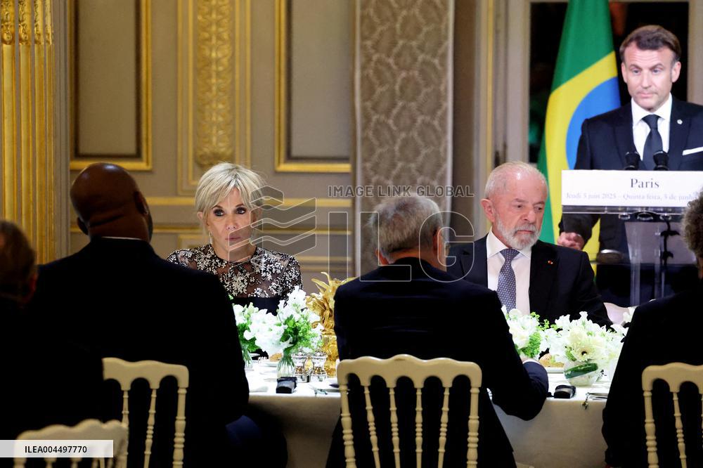 Macron Hosts Lula da Silva at Elysée Palace for State Banquet - Paris