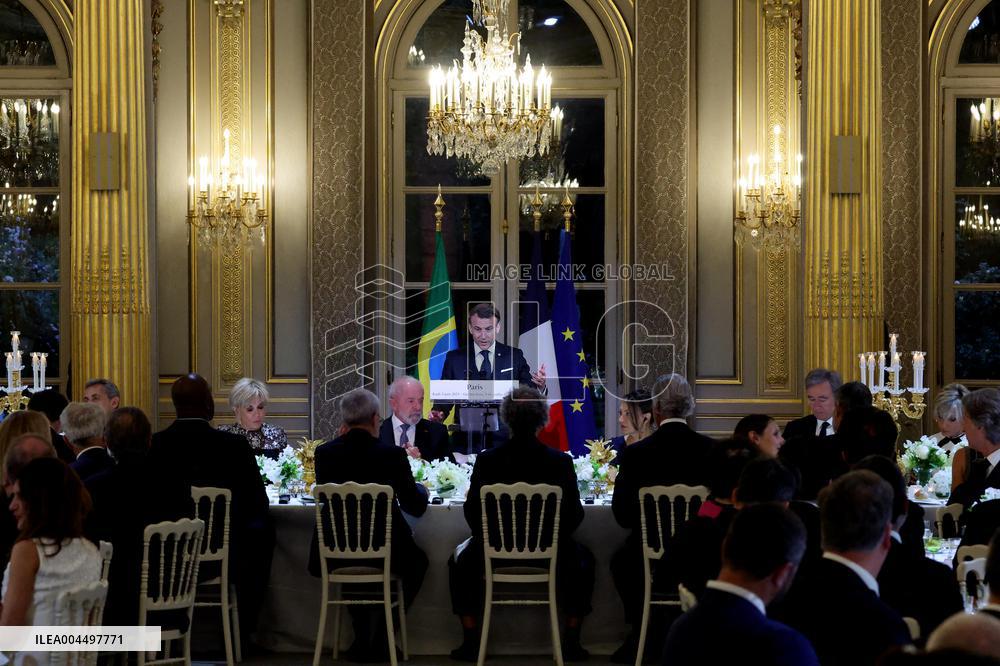 Macron Hosts Lula da Silva at Elysée Palace for State Banquet - Paris