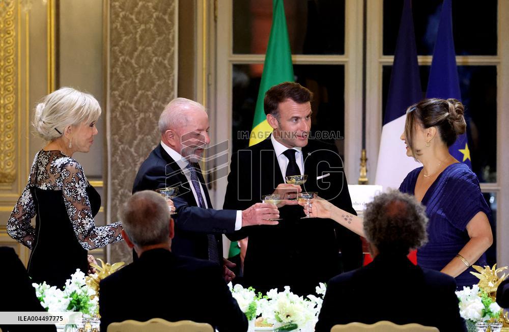 Macron Hosts Lula da Silva at Elysée Palace for State Banquet - Paris