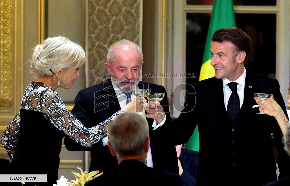 Macron Hosts Lula da Silva at Elysée Palace for State Banquet - Paris