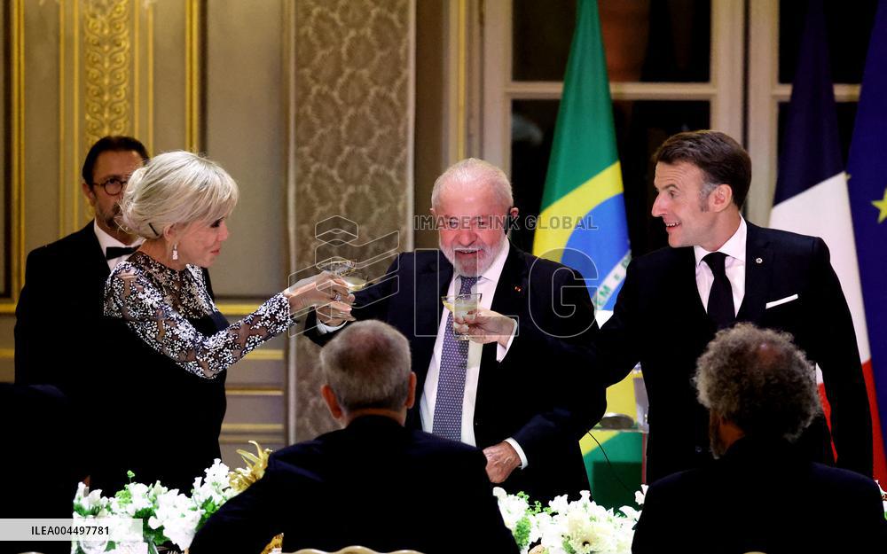 Macron Hosts Lula da Silva at Elysée Palace for State Banquet - Paris