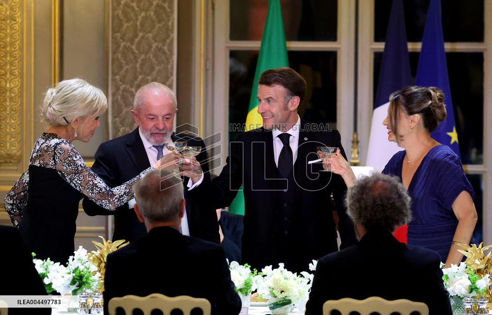 Macron Hosts Lula da Silva at Elysée Palace for State Banquet - Paris