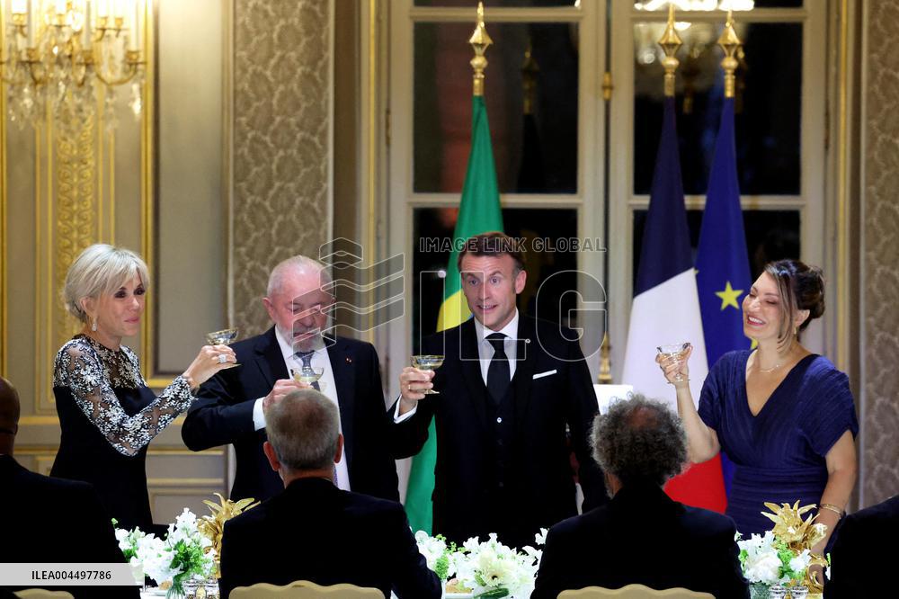 Macron Hosts Lula da Silva at Elysée Palace for State Banquet - Paris