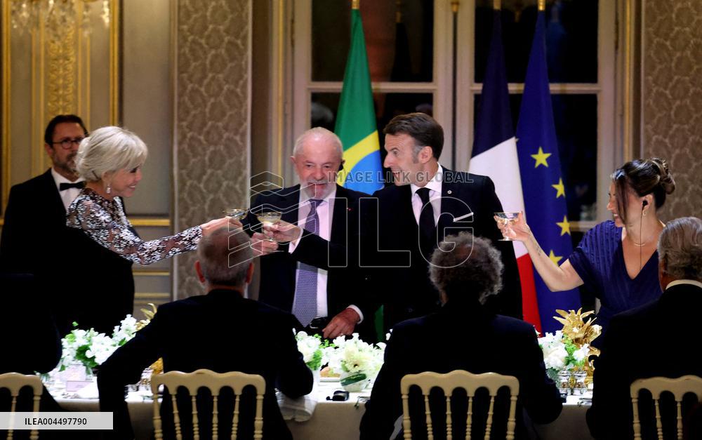 Macron Hosts Lula da Silva at Elysée Palace for State Banquet - Paris