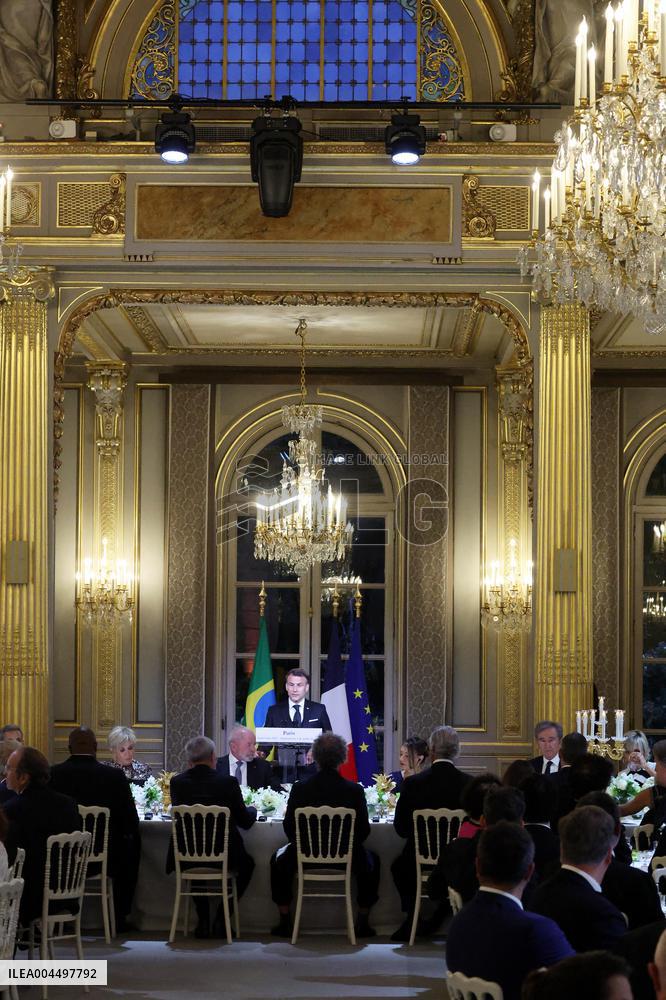 Macron Hosts Lula da Silva at Elysée Palace for State Banquet - Paris