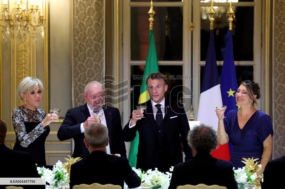Macron Hosts Lula da Silva at Elysée Palace for State Banquet - Paris