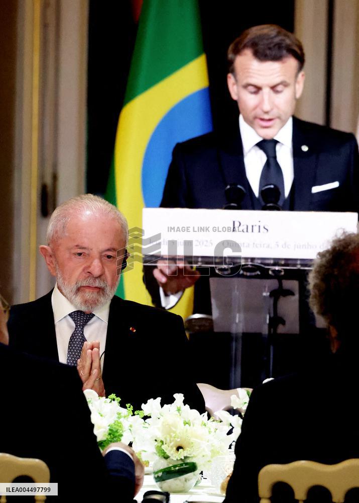 Macron Hosts Lula da Silva at Elysée Palace for State Banquet - Paris