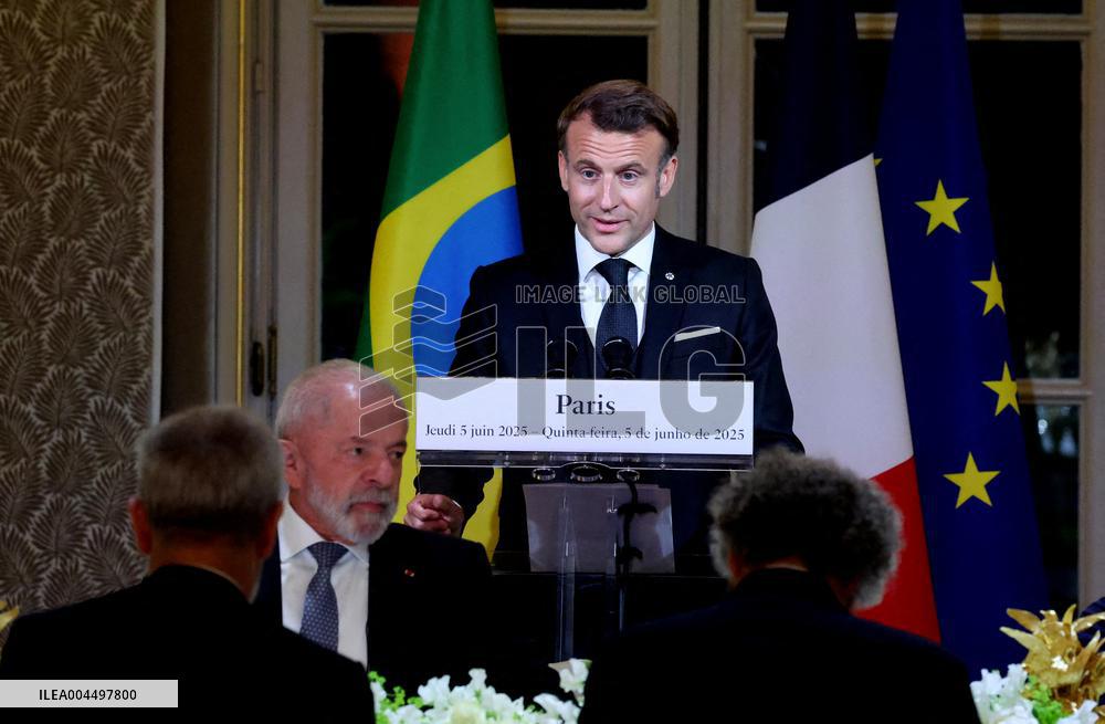 Macron Hosts Lula da Silva at Elysée Palace for State Banquet - Paris